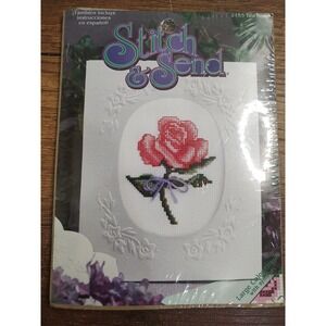 Stitch And Send Tea Rose Counted Cross Stitch Kit #2155 A1